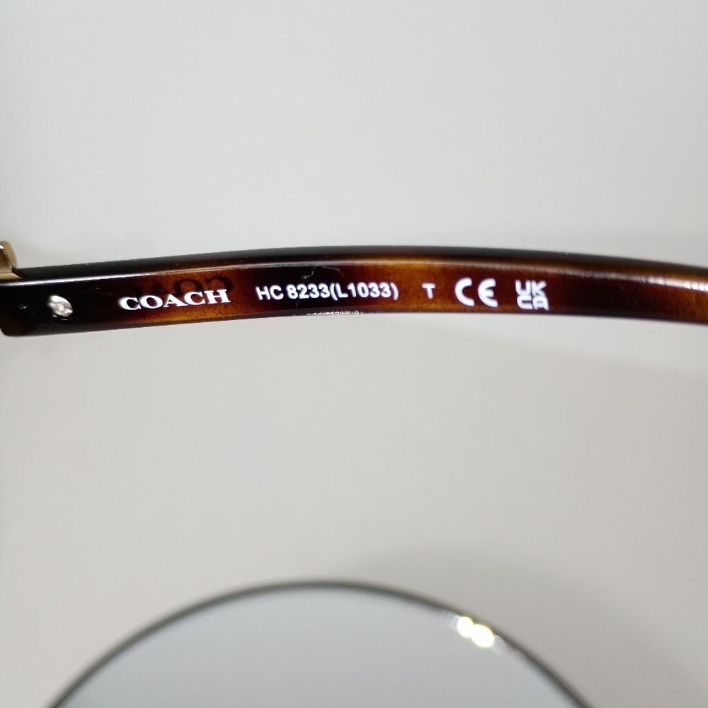 Coach Integration Flower Milky Light Brown Oversized Sunglasses - Picture 7 of 10